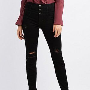 Charlotte Russe high-waisted black skinny jeans 6